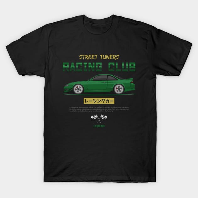 Tuner Green Kouki S 14 JDM T-Shirt by GoldenTuners